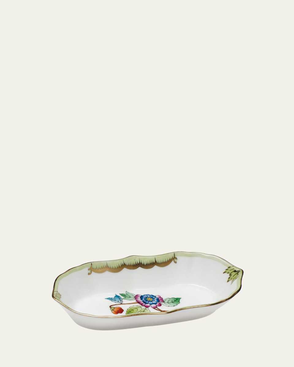 Queen Victoria Green Narrow Pin Dish